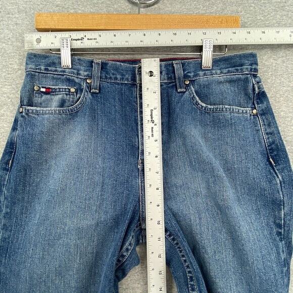 Tommy Hilfiger Jeans Womens 6R Blue Denim Classic Boot Mid Rise Western Casual - Picture 6 of 11